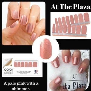 Color Street Pale Peach Pink Shimmer Nail Strips